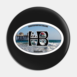 Huntington Beach Travel Sticker Pin