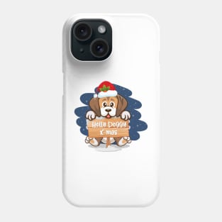 christmas dog holly jolly Phone Case