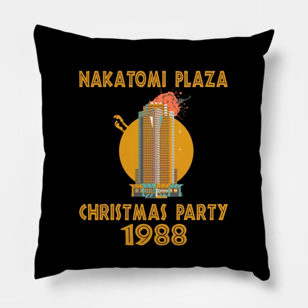Nakatomi Plaza Christmas Party 1988 Pillow by Raul Caldwell
