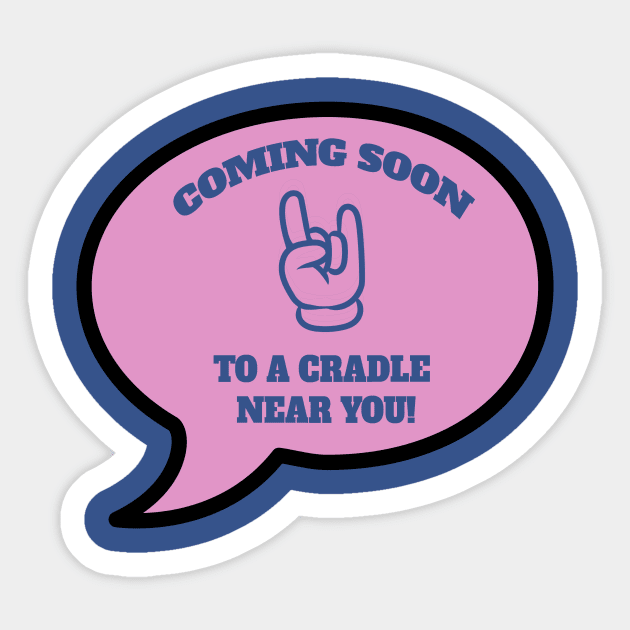 Coming Soon Pregnancy Pink - Pregnant - Sticker