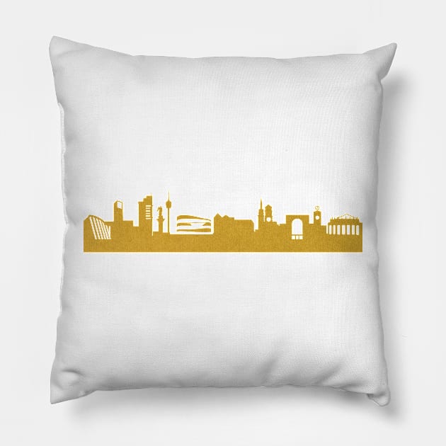 Golden Stuttgart Pillow by 44spaces