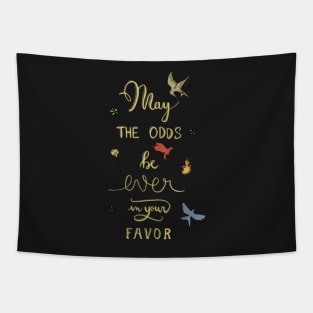 Hunger Games quality calligraphy - gold version Tapestry