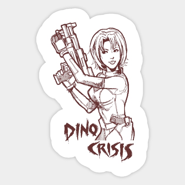 Dino Crisis Sketch - Dino Crisis - Sticker | TeePublic