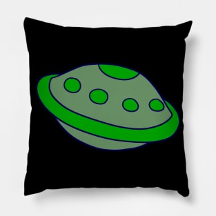 Green UFO Pillow