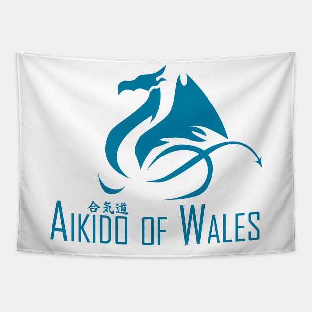 Aikido of Wales (Teal) Tapestry by timescape