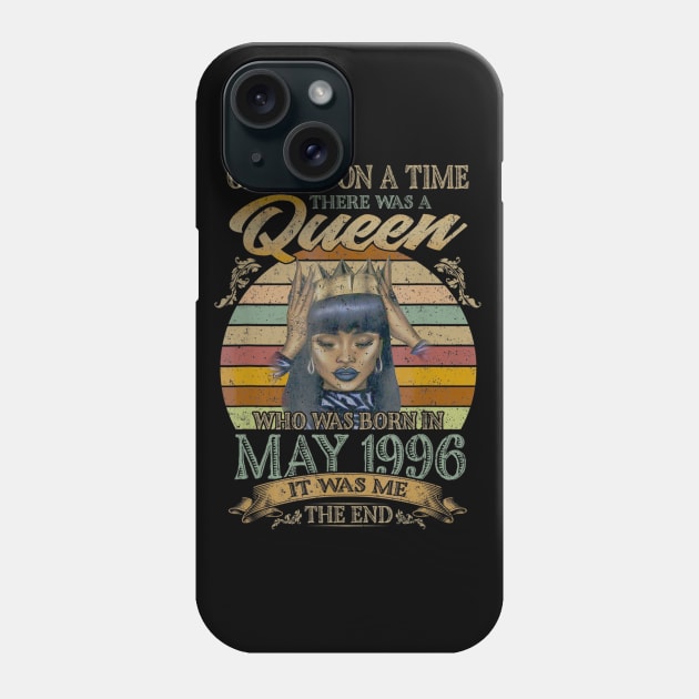 Girls 24th Birthday Queen May 1996 Queen Birthday Phone Case by daylightpombo3