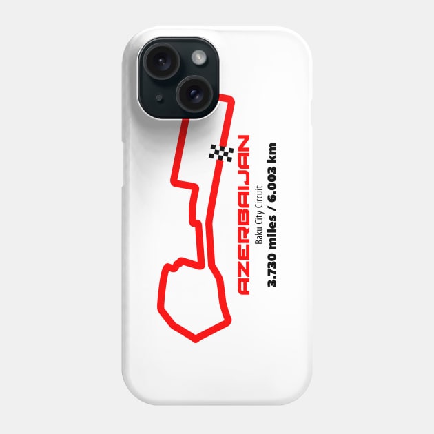 Azerbaijan Track Graphic Phone Case by Hotshots