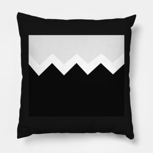 Abstract zigzag - gray, black and white. Pillow