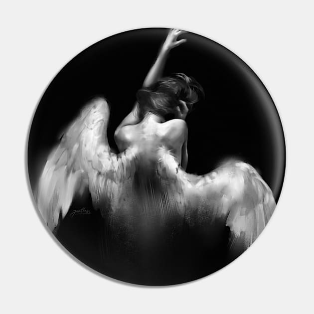 broken angel Pin by jwitless.art