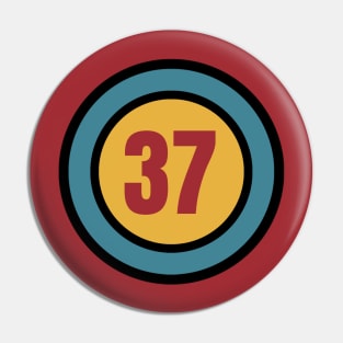 The Number 37 - thirty seven - thirty seventh - 37th Pin