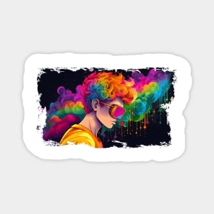 Colourful LGBT design for Pride Month: celebrate diversity and acceptance. Magnet