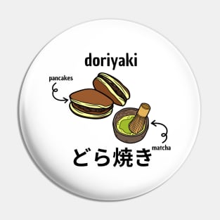 Dorayaki Matcha Tea Kawaii Vintage Retro Yummy Pin