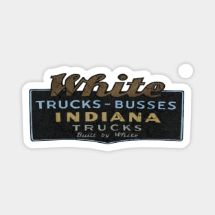 Vintage White trucks Magnet