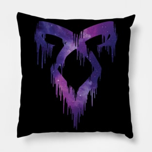 Shadowhunters rune / The mortal instruments - Angelic power rune dripping (pink galaxy) - Parabatai - gift idea Pillow