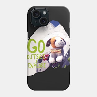 Go Outside & Explore - puppy Phone Case