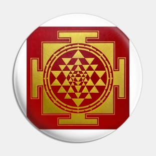 SHRI YANTRA RED Pin