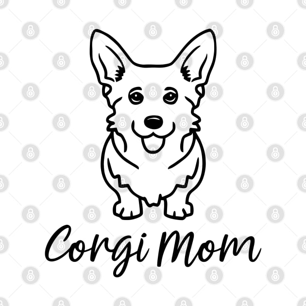 Corgi Mom Line Art by y2klementine