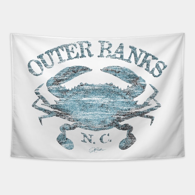 Outer Banks, NC, Atlantic Blue Crab Tapestry by jcombs