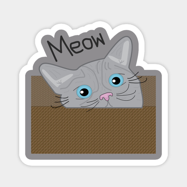 Kitty Cat Saying Meow Cat Meow Magnet Teepublic Au