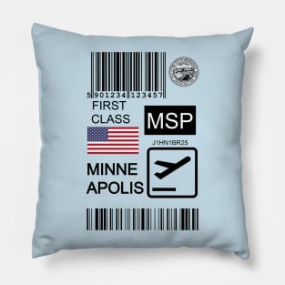 Minneapolis United states travel ticket Pillow