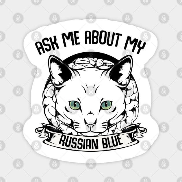 Russian Blue Cat Magnet by Lumio Gifts