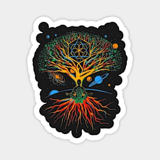 manifestation colorful tree Magnet