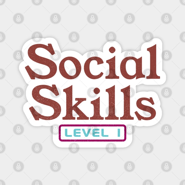 Social Skills Video Game Humor Magnet by Commykaze