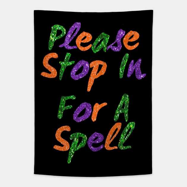 Please Stop in for a Spell Tapestry by Glenn Landas Digital Art