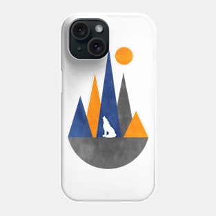 Wolf and mountains Phone Case