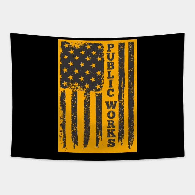 public works  distressed flag Tapestry by stuff101