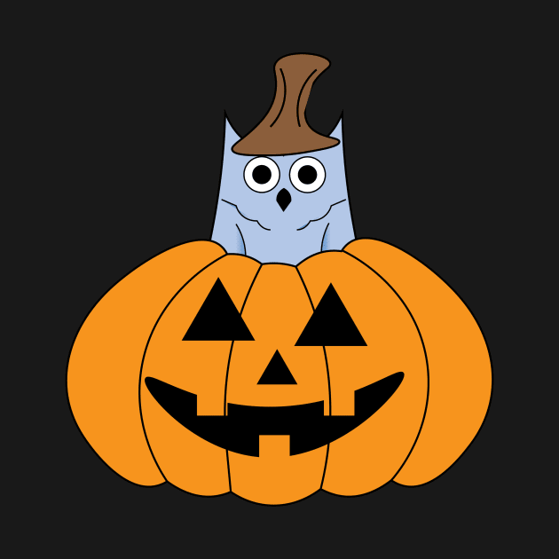 Owl in a jack o'lantern by Feathered Finds