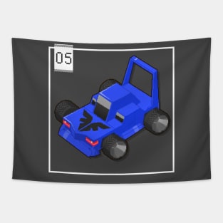 05 - Pixel Cars - Little Blue Tapestry