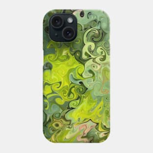 Green Swirl Phone Case