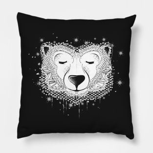 dreaming polar bear Pillow