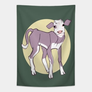 Baby Calf in purple Tapestry