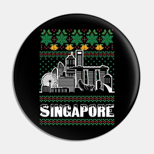 Singapore City Ugly Christmas Pin