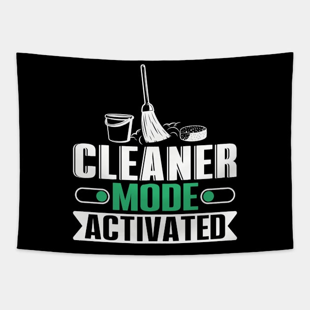 Cleaner Mode Activated Tapestry by WyldbyDesign