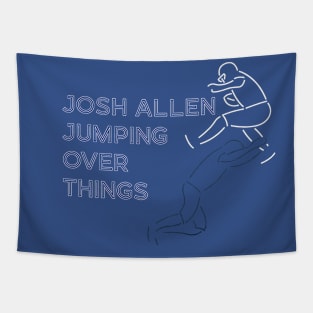 Josh Allen Neon Hurdle Tapestry