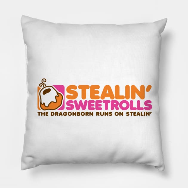 Stealin' Sweetrolls Pillow by merimeaux