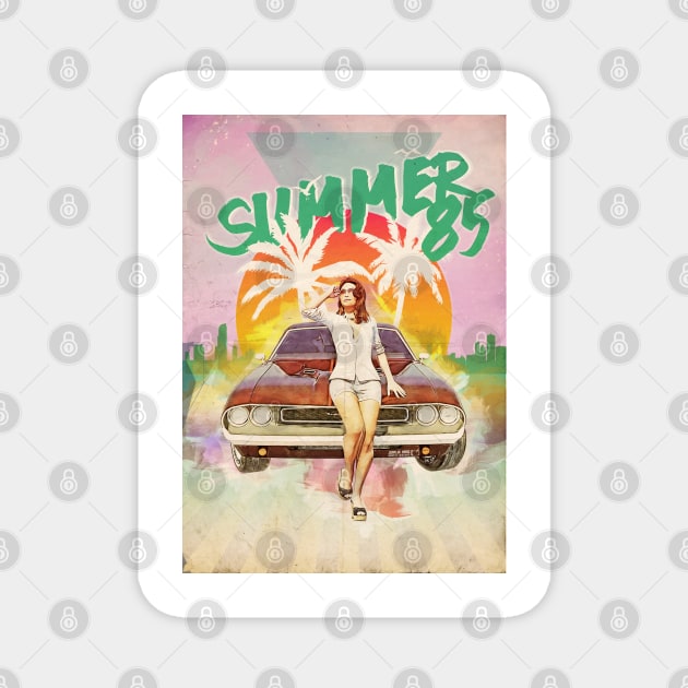 Summer 85 Poster Magnet by 80ERstudio