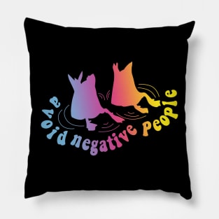 avoid negative people duck style gradient Pillow