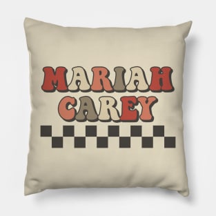 Mariah Carey Checkered Retro Groovy Style Pillow