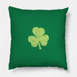 Small Green Crayon Shamrock for St Patricks Day Pillow