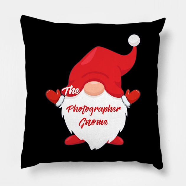 The Photographer Gnome Matching Family Christmas Pajama Pillow by Penda