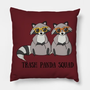 Trash Panda Squad, Funny Raccoon Pillow