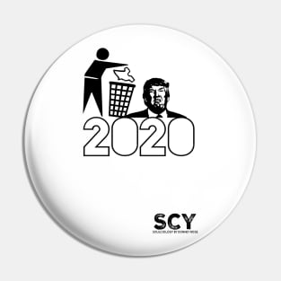 Trash Trump in 2020 (black) Pin