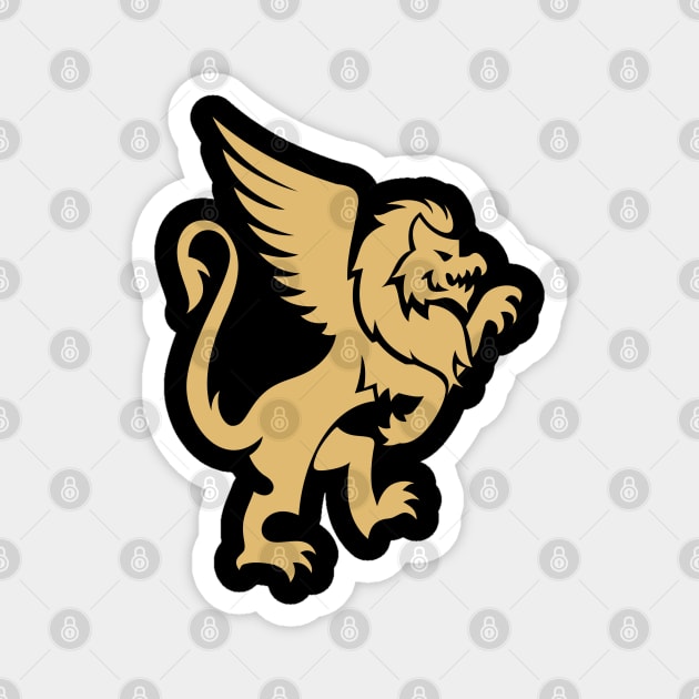 Golden Griffin Magnet by Whatastory