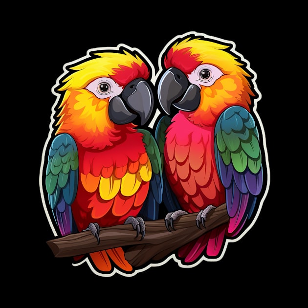 Colorful Parrot Cockatoo - Parakeet Macaws Parrot by fromherotozero