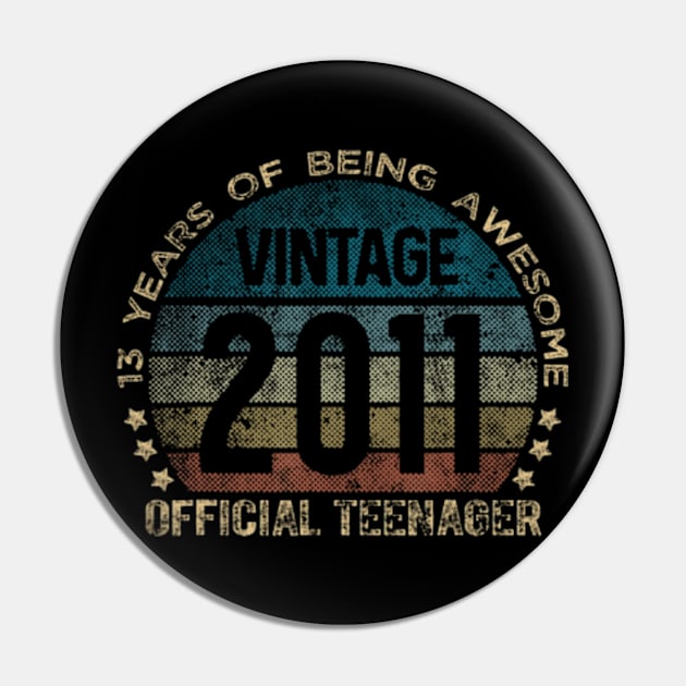 Official Teenager 13th Birthday 13 Year Old Vintage Pin by Daysy1