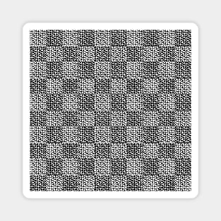 Checkered Love - Black and White Magnet